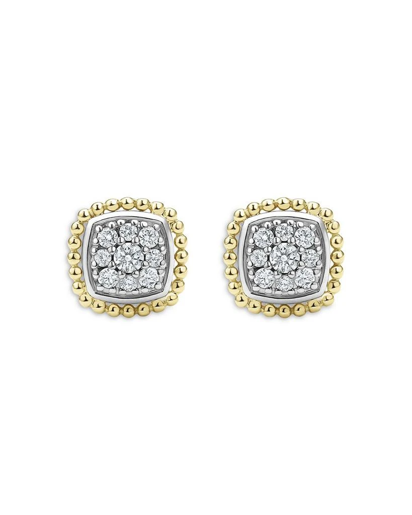 LAGOS 18K Yellow Gold & Sterling Silver Rittenhouse Diamond Cluster Stud Earrings 3