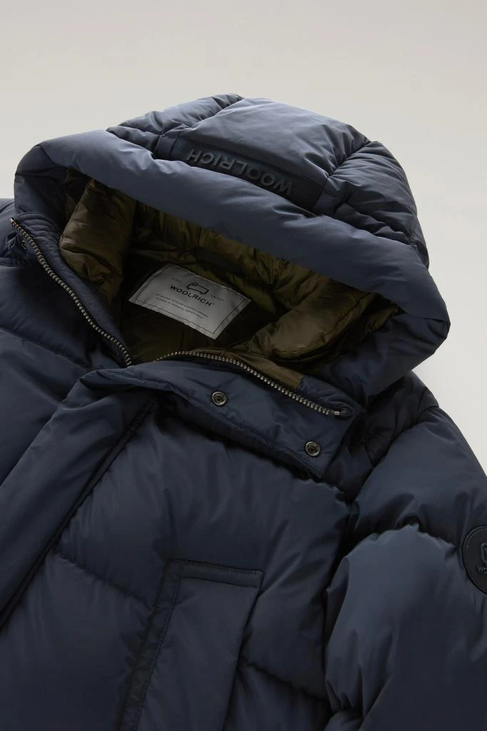 Woolrich Premium Padded Parka in Stretch Nylon - Men - Blue 2