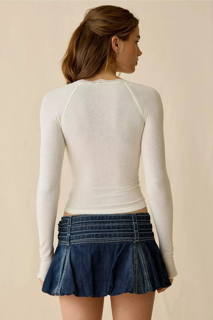 Out From Under Out From Under Diana Layering Lace-Trim Henley Top 4