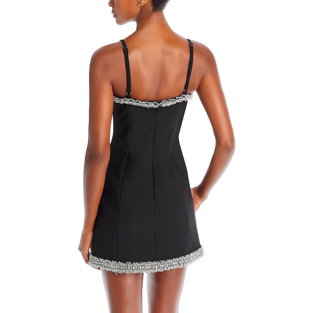 Cinq a Sept Womens Beaded Mini Cocktail And Party Dress