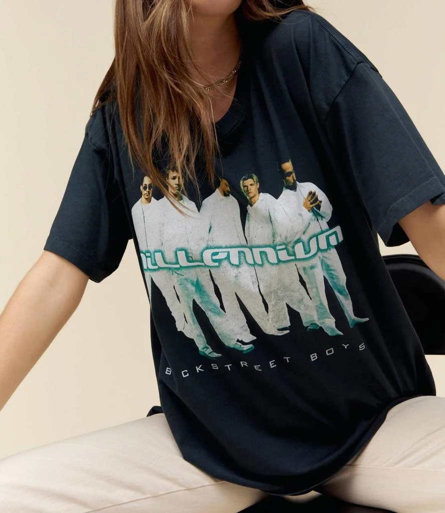 DAYDREAMER Backstreet Boys Millennium Merch Tee In Vintage Black 3