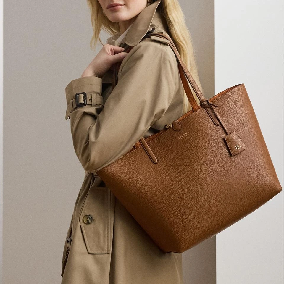 Ralph Lauren Lauren Ralph Lauren Pebble-Grain Faux Leather Reversible Tote Bag 3