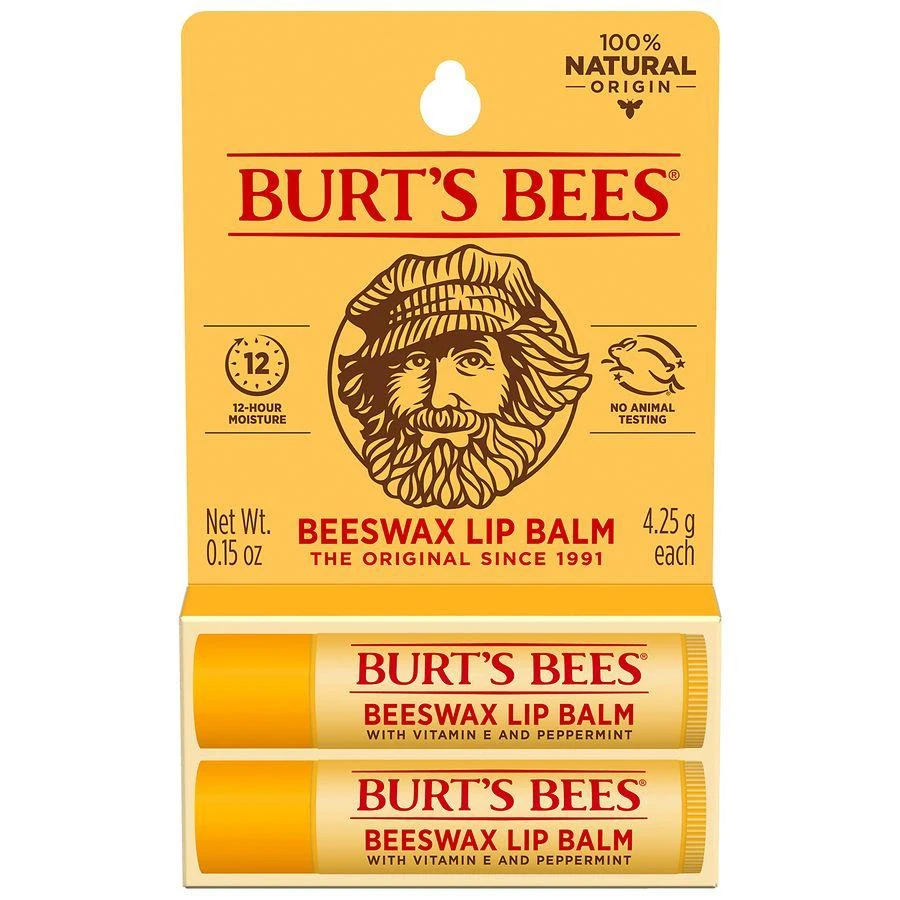 Burt's Bees 100% Natural Origin, Original Beeswax Moisturizing Lip Balms Original Beeswax 8