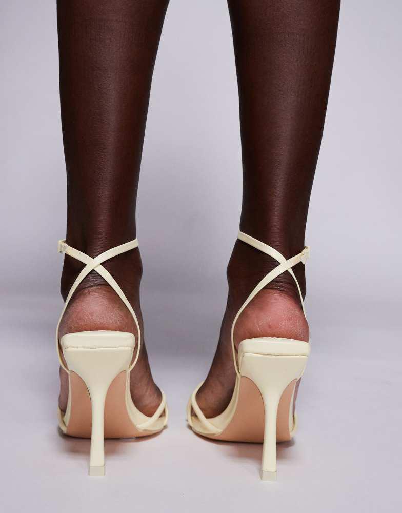 Public Desire Public Desire Fizzy low heeled sandals in yellow