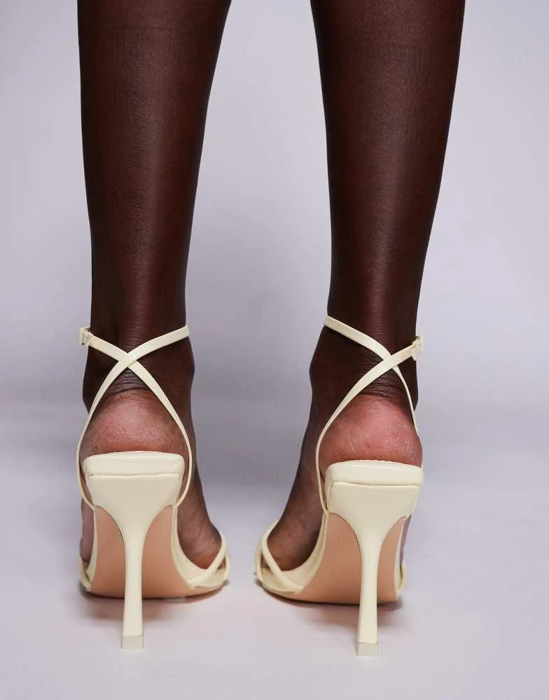 Public Desire Public Desire Fizzy low heeled sandals in yellow 2