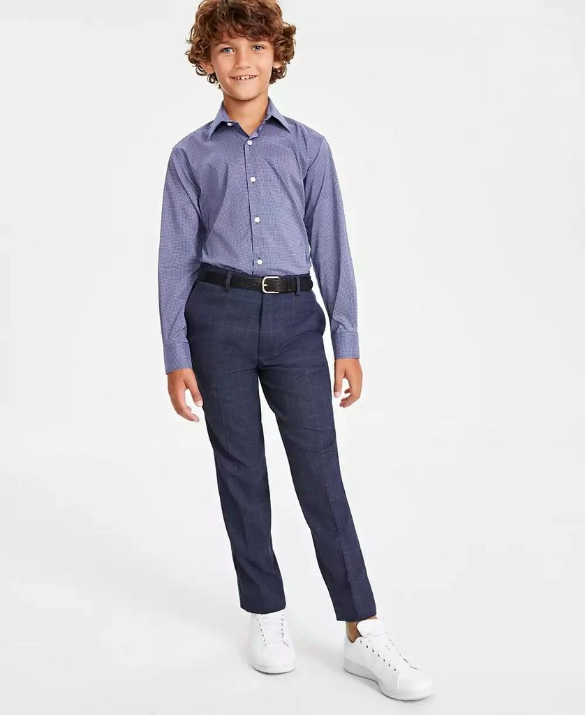 Michael Kors Big Boys Gingham Button Up Dress Shirt 3