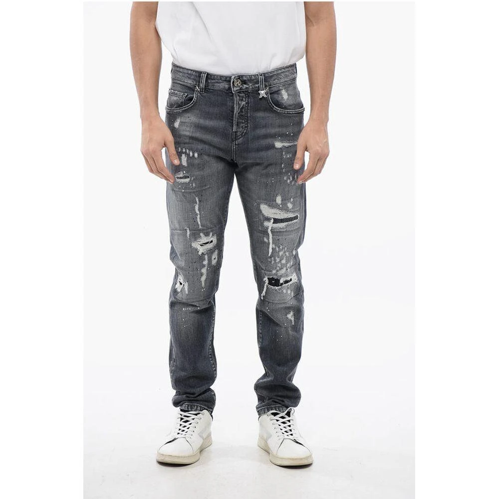 John Richmond Distressed Effect SKY Skinny Fit Jeans 16 Men's cm 1