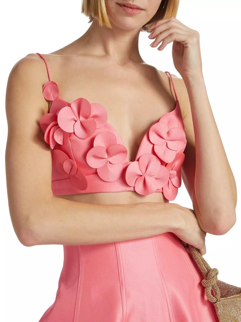 Acler Isla Floral Appliqué Crop Top 6