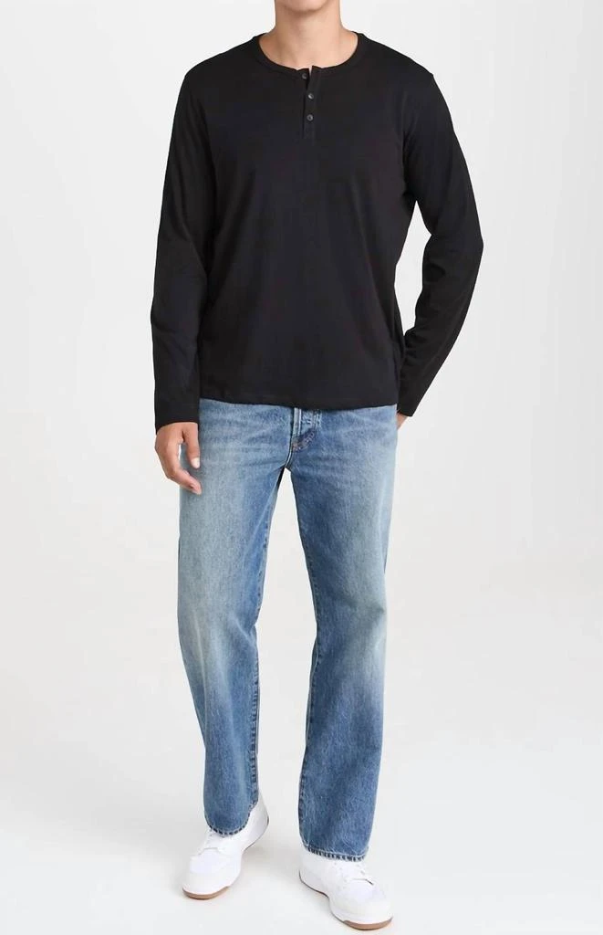 ATM Atm - Classic Jersey Long Sleeve Henley Top 5