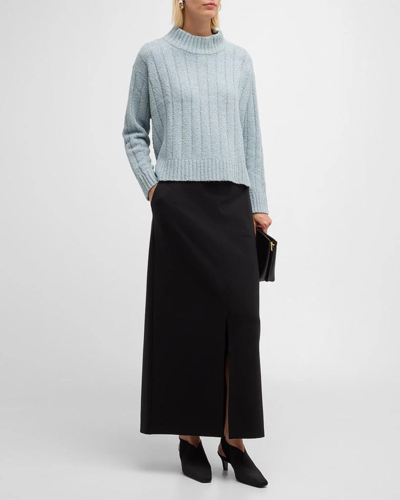 Eileen Fisher Straight Front-Slit Flex Ponte Maxi Skirt 3
