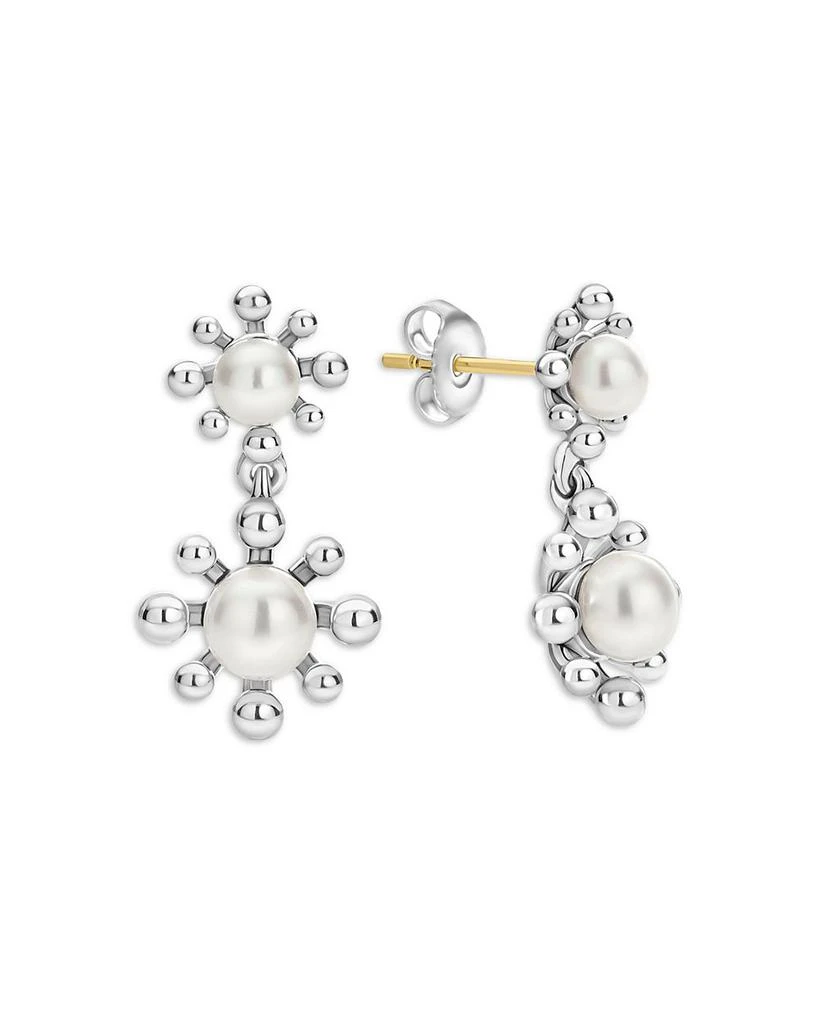 LAGOS Sterling Silver Luna Cultured Pearl Fleur Drop Earrings 1