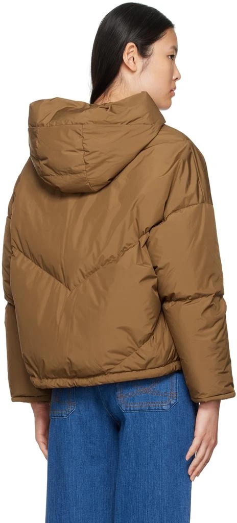 Yves Salomon Brown Hooded Reversible Down Jacket 3