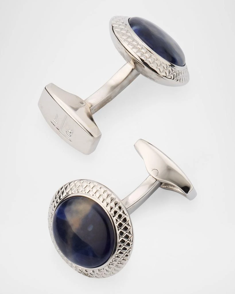 Tateossian Men
s Cabochon Sodalite Round Cufflinks 4