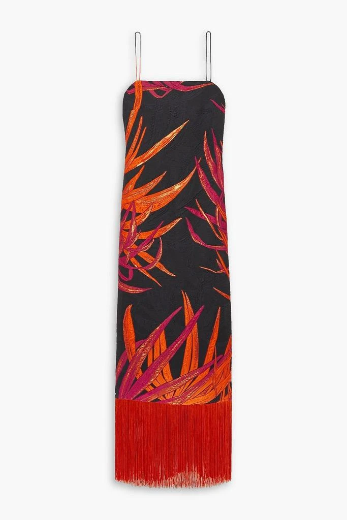 TALLER MARMO La Siesta fringed brocade maxi dress 1