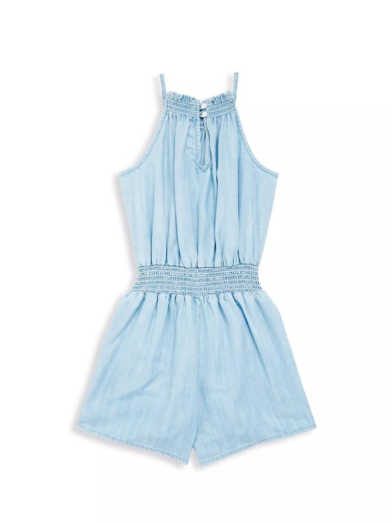 Bella Dahl Little Girl's & Girl's Salt Spray Wash Smocked Halter Romper