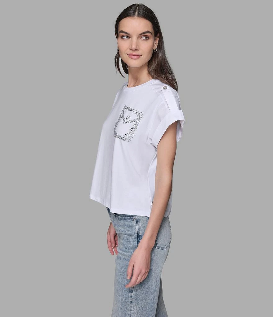 Karl Lagerfeld Paris TEE WITH BUTTON EPAULE 4