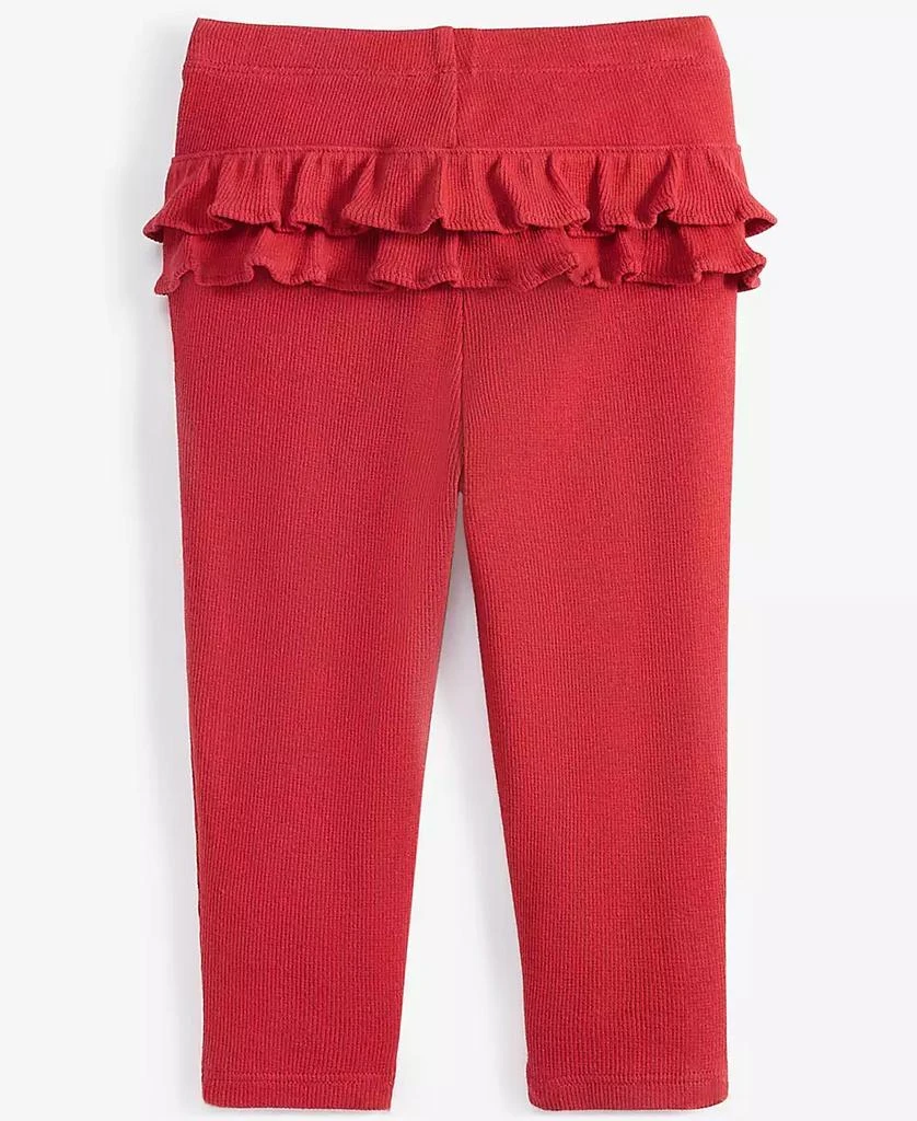 First Impressions Baby Girls Ribbed Ruffled-Back Leggings, Created for Macy's 2