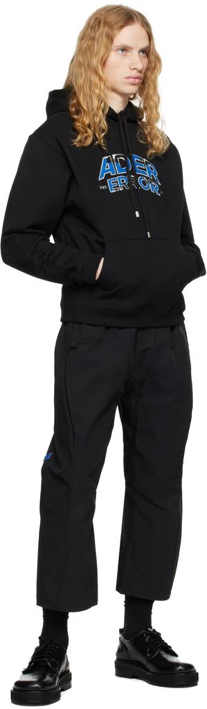 ADER error Black Distressed Logo Hoodie 4