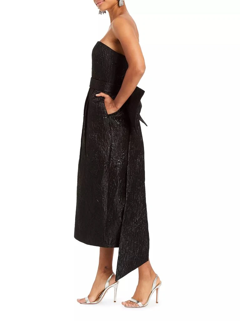 Mestiza New York Lorena Bow Jacquard Strapless Midi-Dress 3