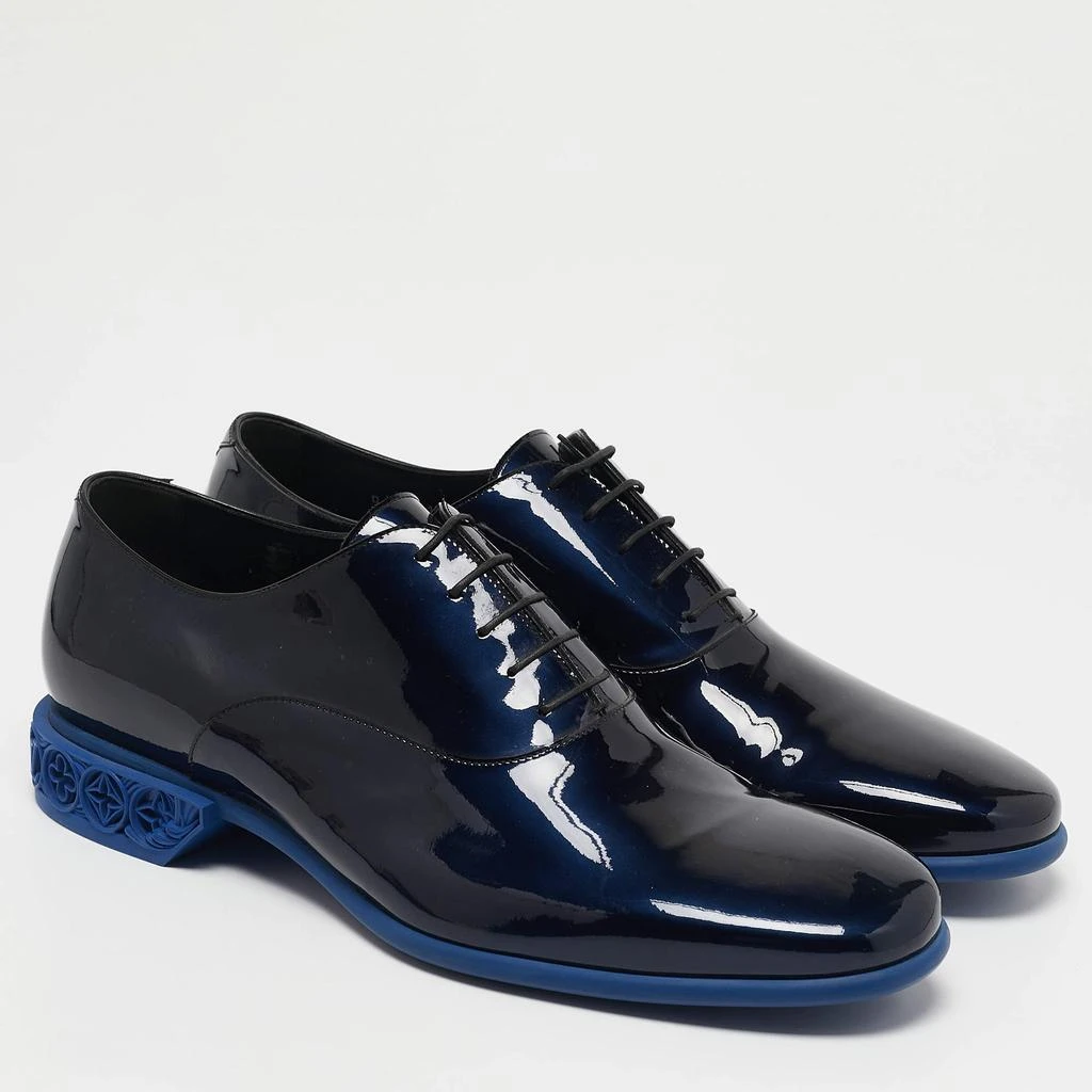 Louis Vuitton Louis Vuitton Blue/Black Ombre Patent Leather Lace Up Oxfords Size 44 4