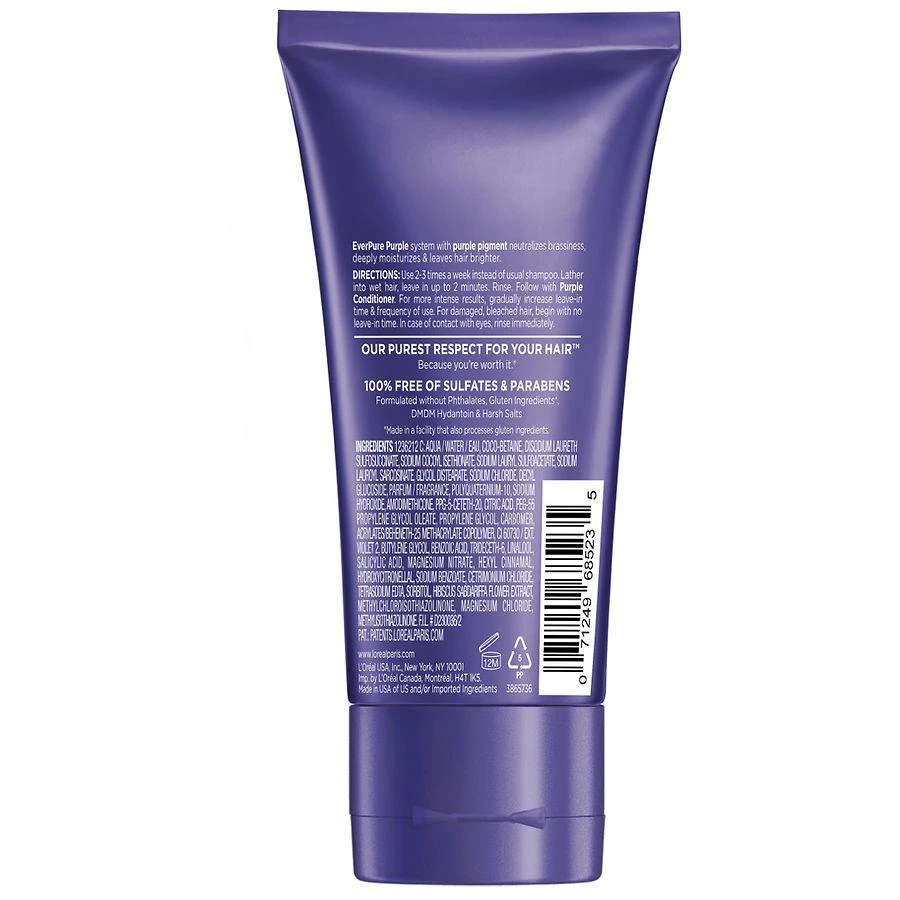 L'Oreal Paris Sulfate Free Purple Shampoo For Blonde Hair 2