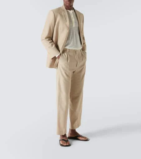 AURALEE Wool and silk Henley shirt 2