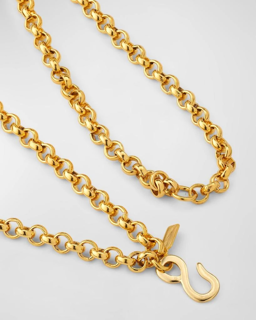 Kenneth Jay Lane Gold-Plated and Wooden Link Necklace 4