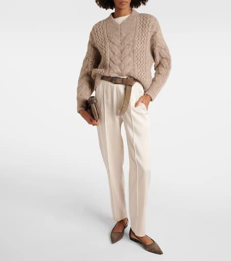 Brunello Cucinelli High-rise tapered pants 2