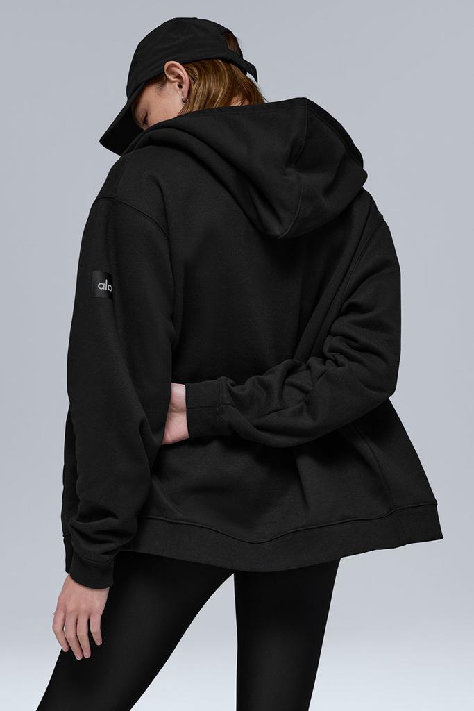 Alo Renown Heavy Weight Full Zip Hoodie - Black