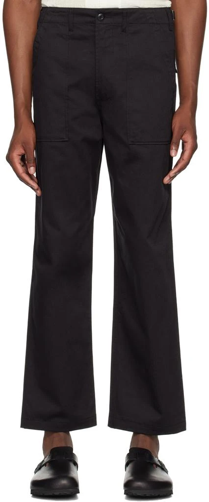 Universal Works Black Fatigue Trousers 1