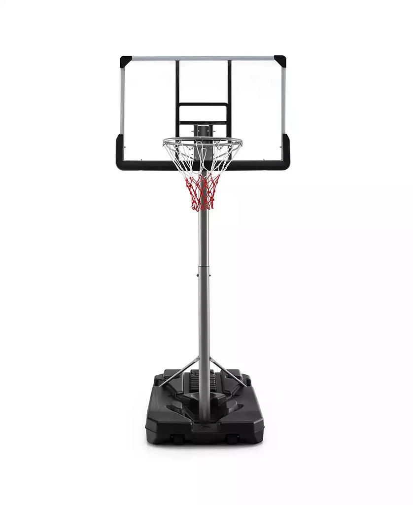 SUGIFT Basketball Hoop with 5.4-6.6FT Adjustable Height and 50 Inch Backboard-Black