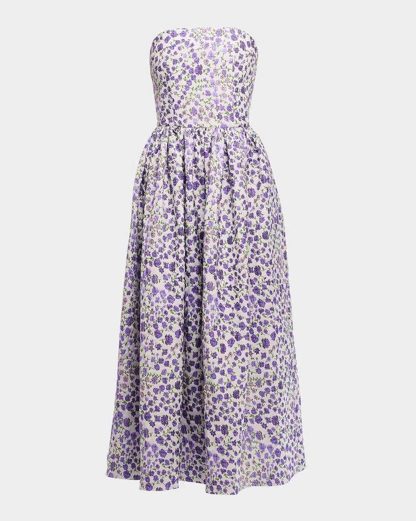 Shoshanna Dana Floral-Print Strapless A-Line Dress 1