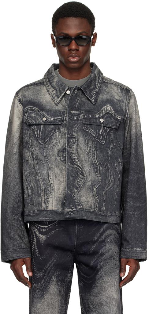 CAMPERLAB Gray Trompe L'œil Denim Jacket