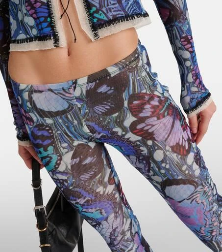 Jean Paul Gaultier Papillon jersey flared pants 4