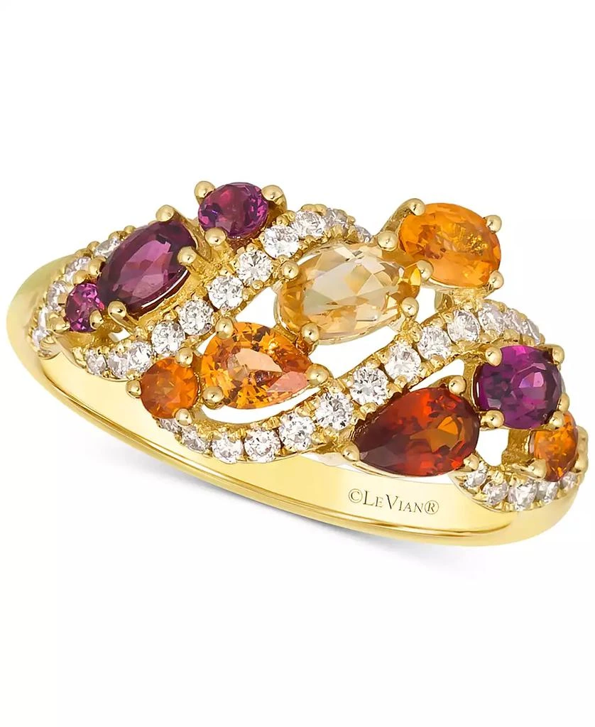 Le Vian Multi-Gemstone (1-1/2 ct. t.w.) & Vanilla Diamond Ring (1/3 ct. t.w.) in 14k Gold 1