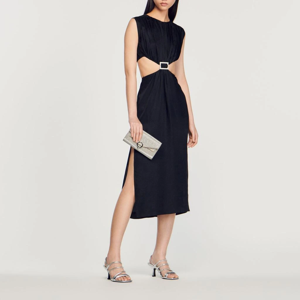 sandro midi dress sale Sandro Long knitted midi dress