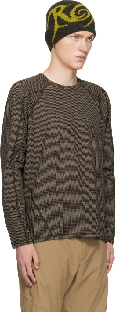 ROA Brown Base Layer Stretch Ripstop Longsleeve T-shirt 2