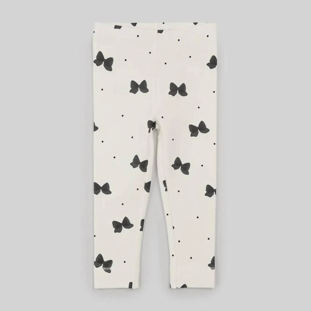 Miles Baby Miles Baby - Girls Glitter Bow Legging