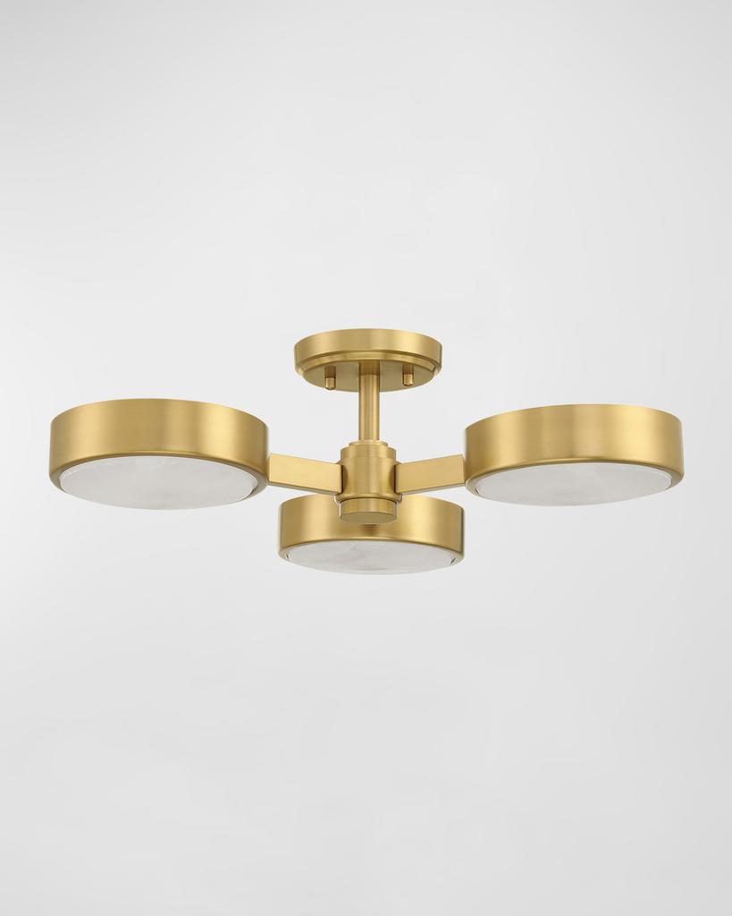 Crystorama Orson 3-Light Semi-Flush Mount
