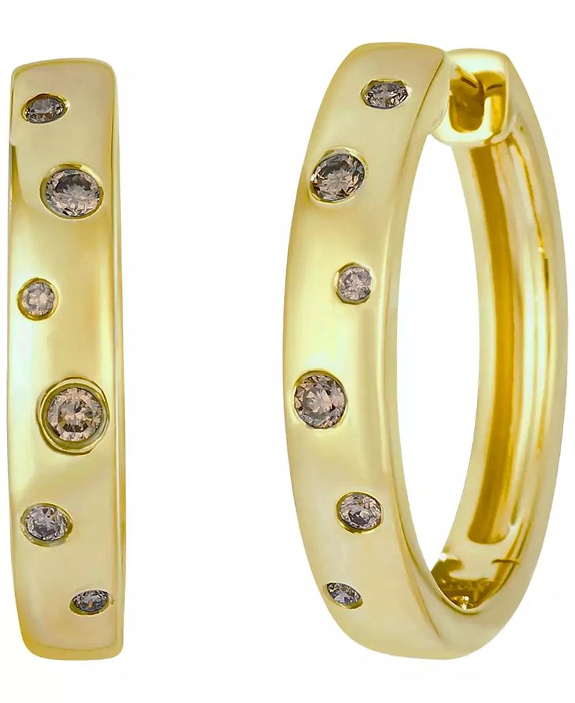 Le Vian Chocolate Diamond Hoop Earrings (0.154 ct. t.w.) in 14k Honey Gold 1