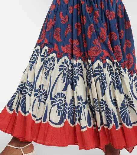 LA DOUBLE J Palmetto Placée cotton and silk maxi skirt 5