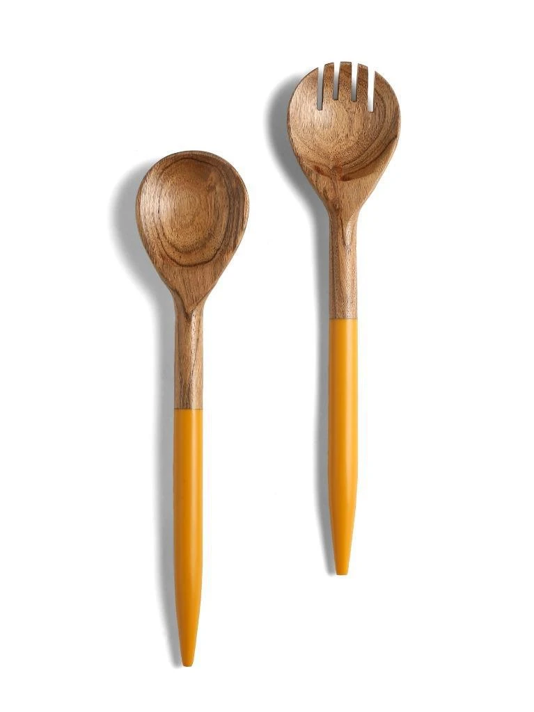 Tiramisu Resin & Wood Salad Server 2 Piece Set 12