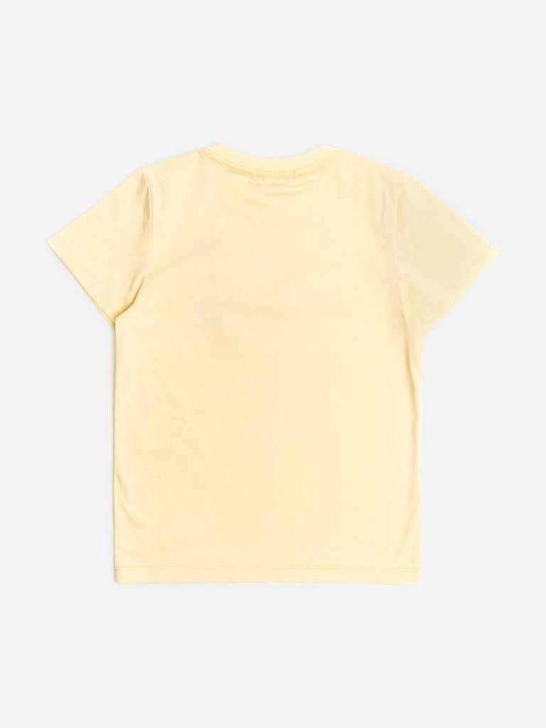 BCBG BCBG Girls Diamante Logo 3D Flowers T-Shirt in Yellow 3