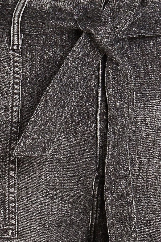 Rag & Bone Mia denim effect-print French cotton-terry tapered pants 4