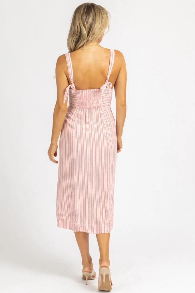 Skylar + Madison Skylar + Madison - STRIPE OPEN BUTTON MIDI DRESS 6
