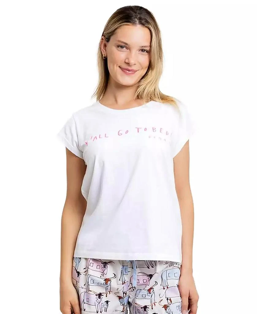 Sant and Abel Women
s Drawbertson Y
All Go To Bed Cotton Pajama T-Shirt