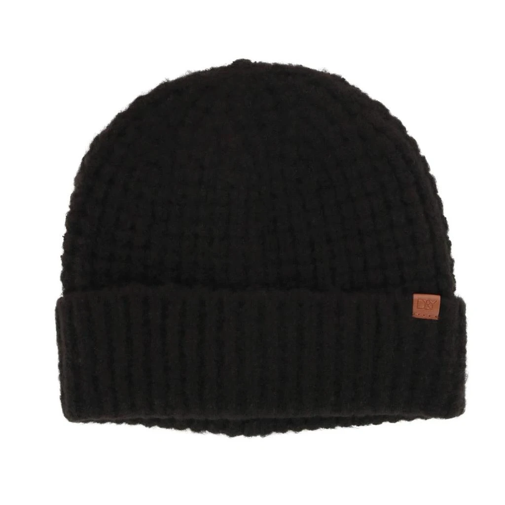 David & Young Women's Waffle Knit Winter Beanie with Cuff 1