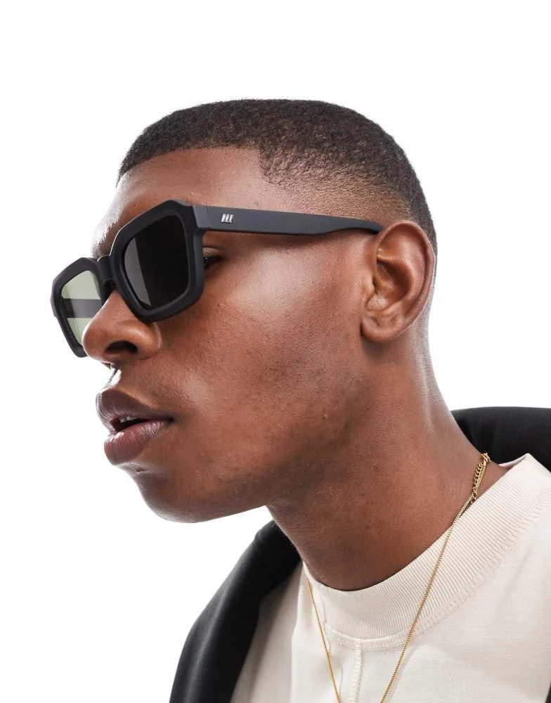 Le Specs Le Specs impossible square sunglasses in black 3