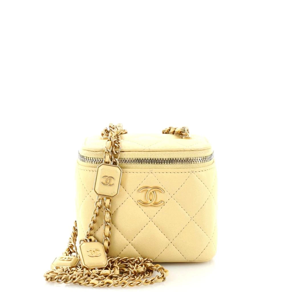 Chanel Sugar Cube Vanity Case with Chain Quilted Lambskin Mini 1