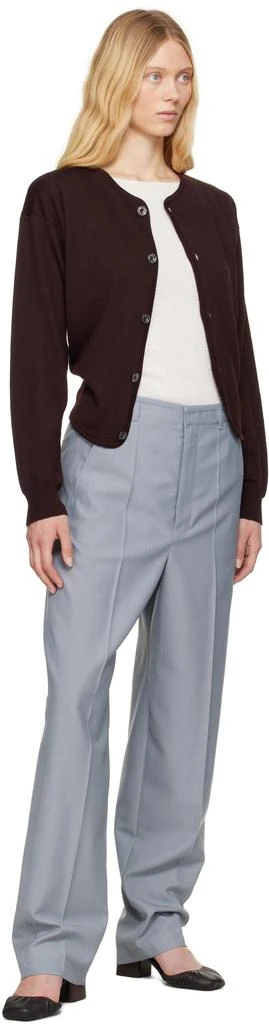 Lemaire Burgundy Fitted Cardigan 4